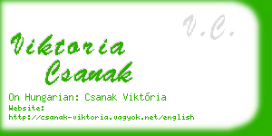 viktoria csanak business card